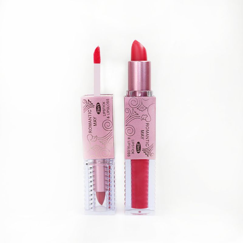 Romantic May Lip Gloss 2 In 1 Lipstick - Claret (Xona) (3)