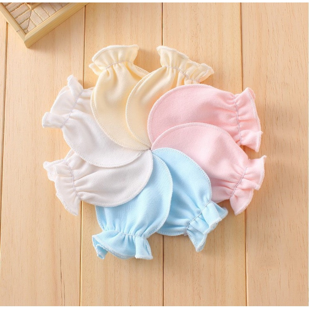 New Born Anti-Scratch Cotton Gloves 2 Pairs Set - Shop N Save