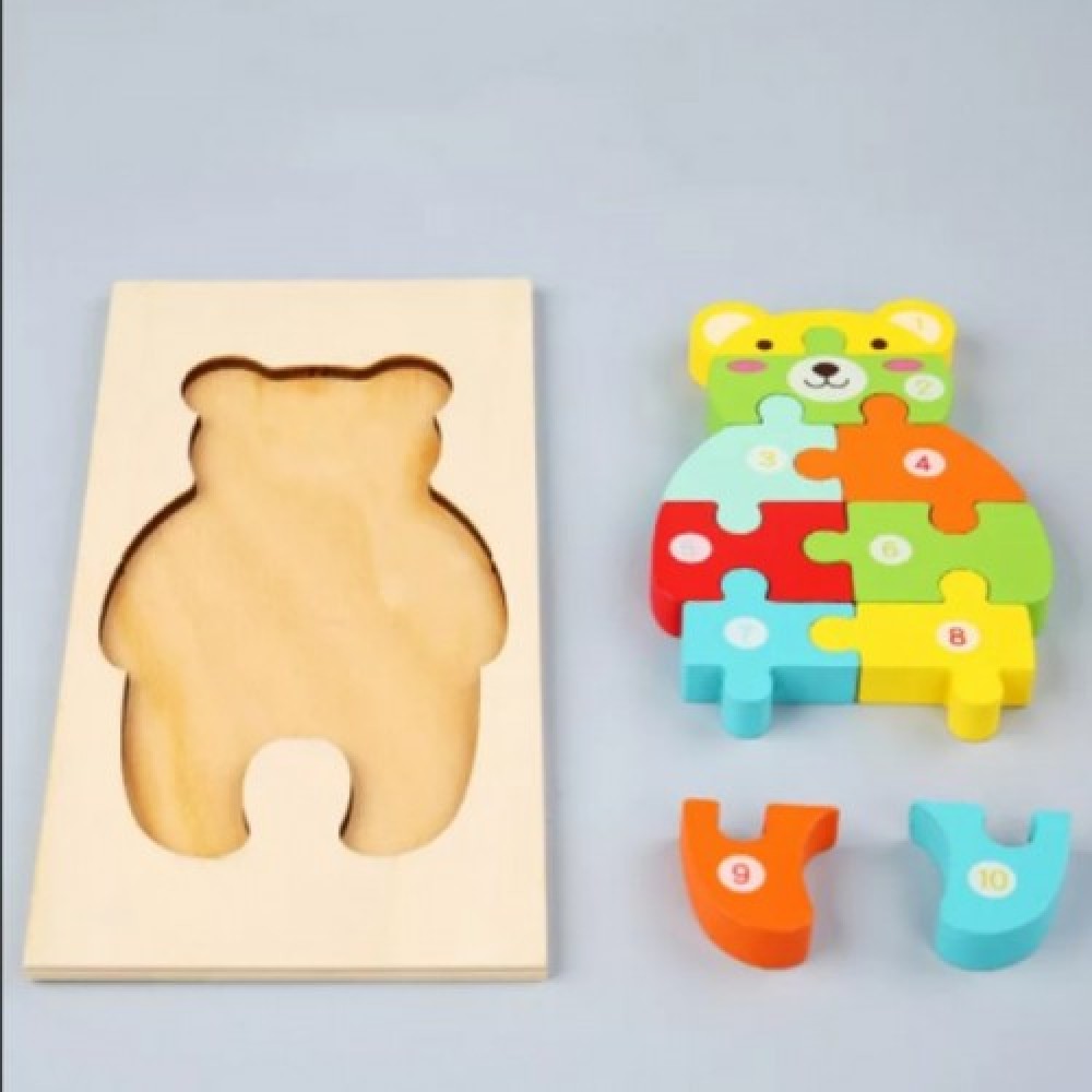 Wooden 3D Puzzles Children Game Toys - Multicolor - Shop N Save