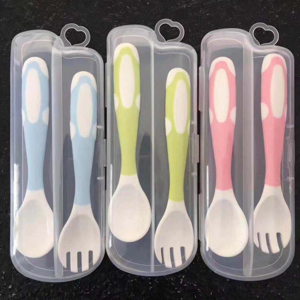 Bendable Spoon New Born Fork Tableware Twist Fork - Pink - Shop N Save