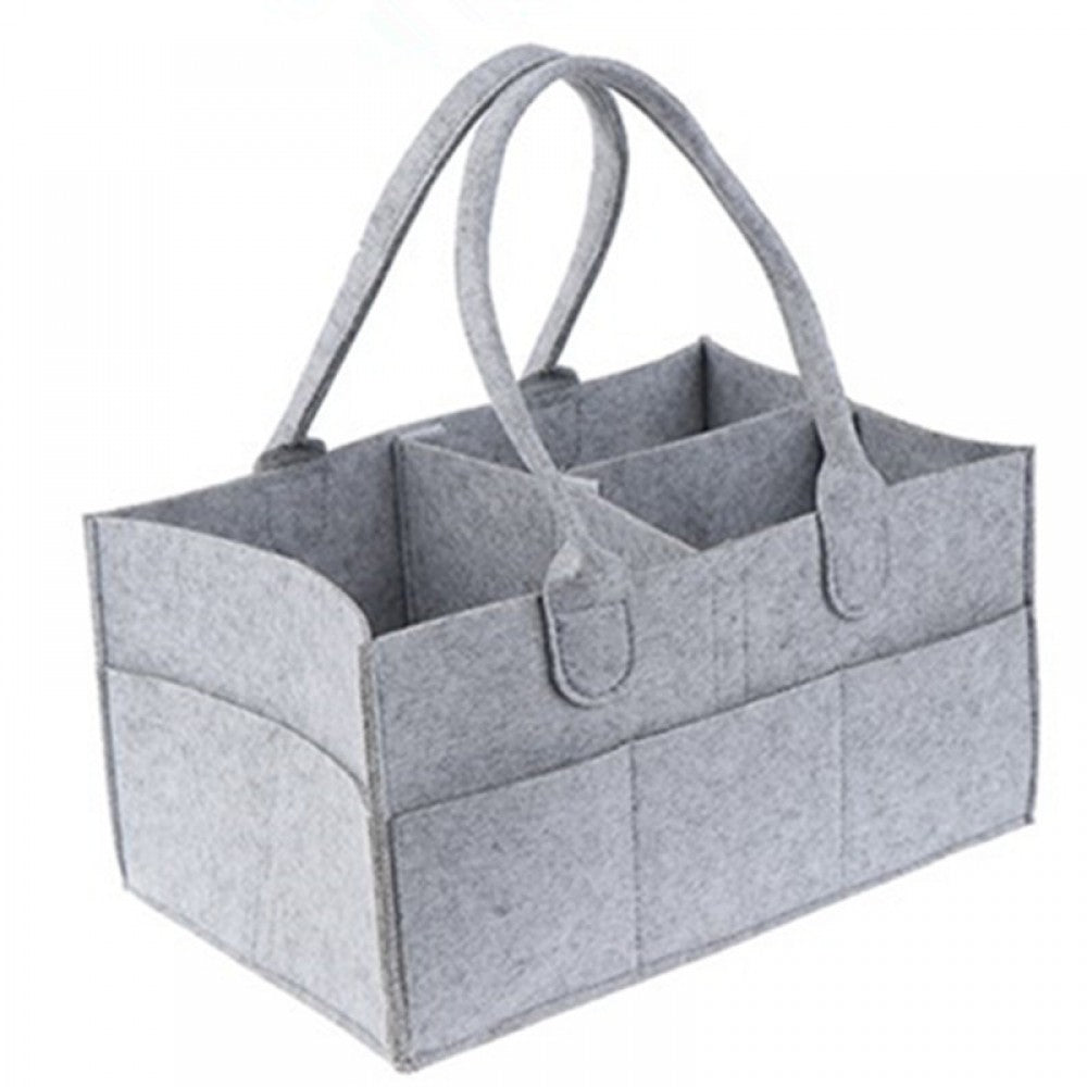 Cross-Border Felt New Born Portable Diaper Bag - Gray - Shop N Save