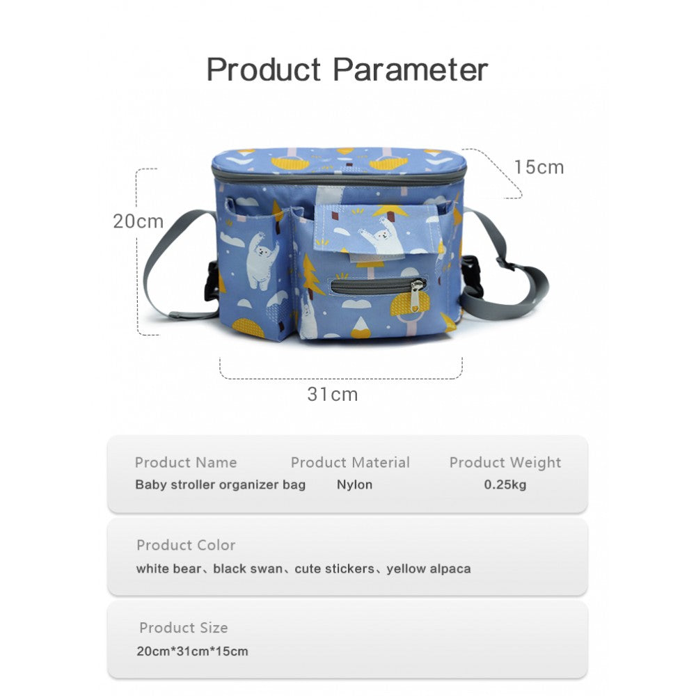 Diaper Backpack - Ducks Printed Maternity Multi Functional Backpacks Large Capacity New Born Mommy Travel Bag - Light Green - Shop N Save