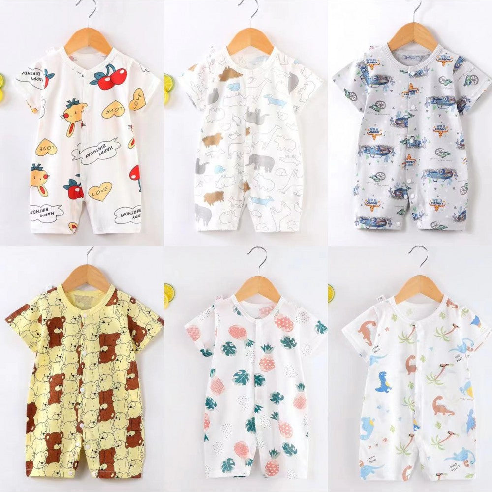 Baby Jumpsuit Newborn Romper Short-Sleeved Thin Romper - Shop N Save