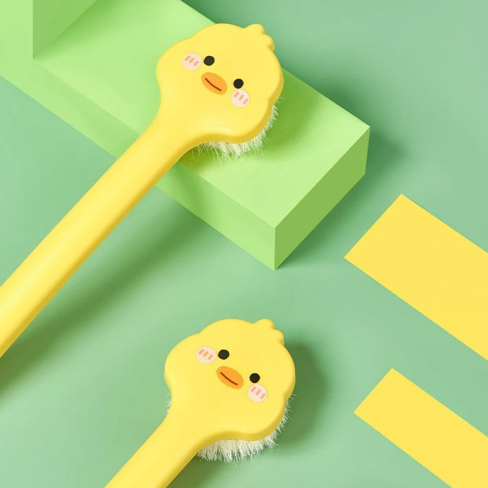 Duck Soft Hair Long Handle Bath Brush Yellow