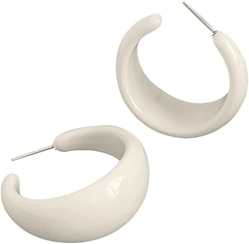 Classic Big C-Shape Hoop Earrings: Timeless Design Statement - Shop N Save