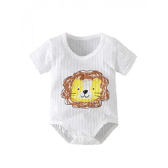 Short Sleeve Jumpsuit Newborn Baby Romper-Lion