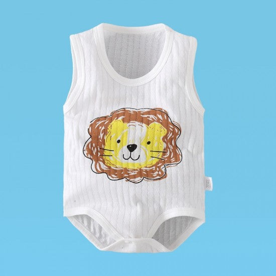 Short Sleeve Jumpsuit Newborn Baby Romper-Lion