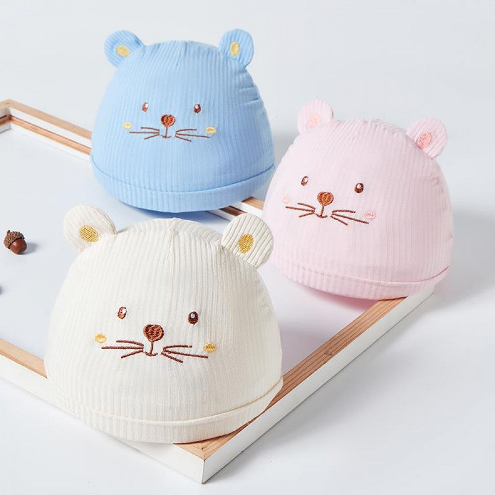 Newborn Baby Embroidery Fetal Winter Cap - Pink - Shop N Save