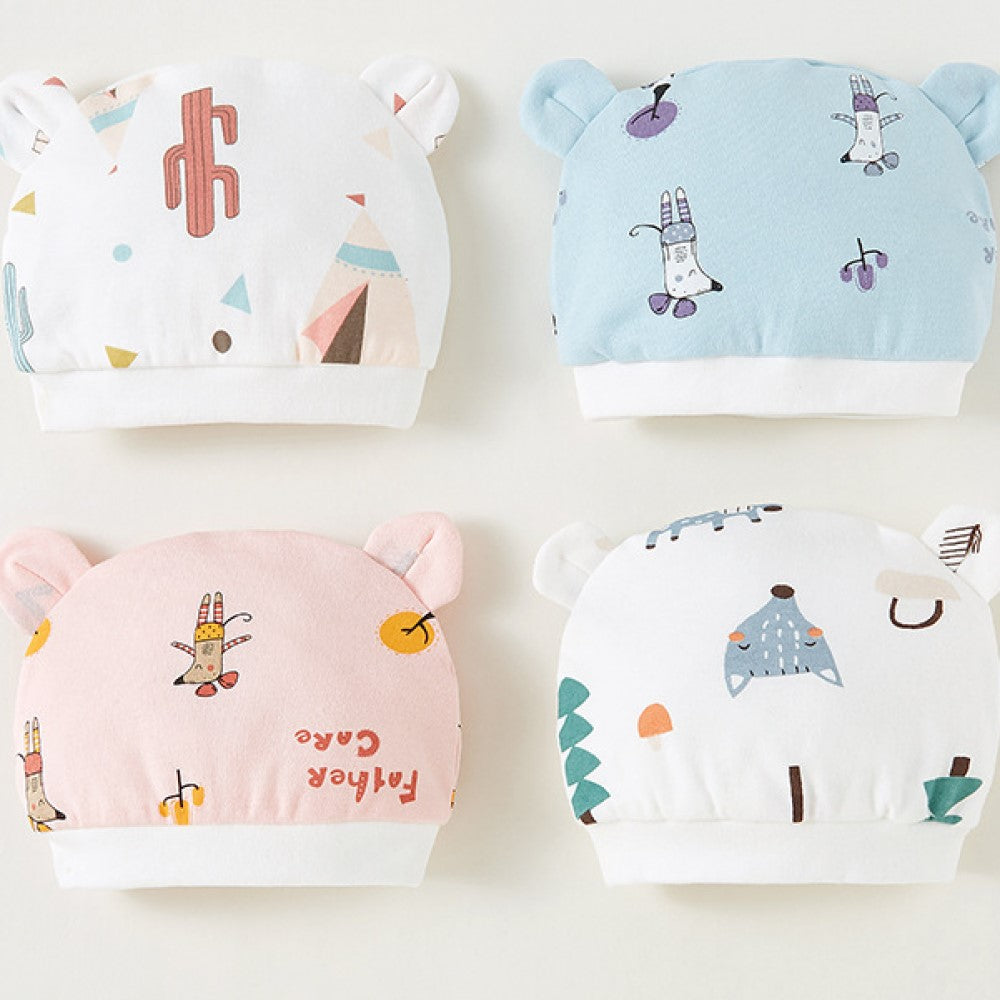 Spring And Autumn Thin Section Newborn Fetal Hat - Pink - Shop N Save