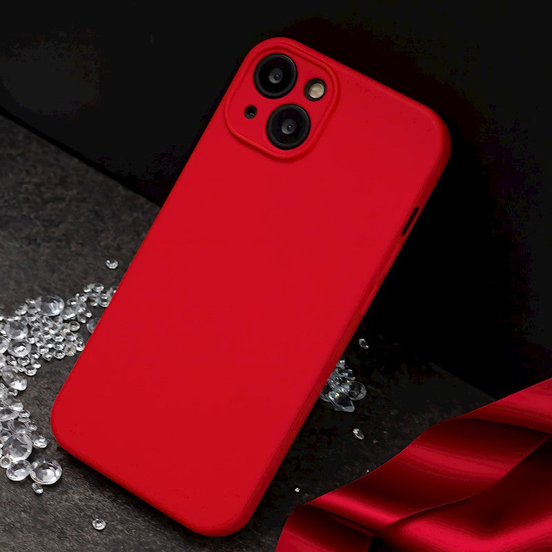 Luxury Silicon case for IPhone 14 (Red)