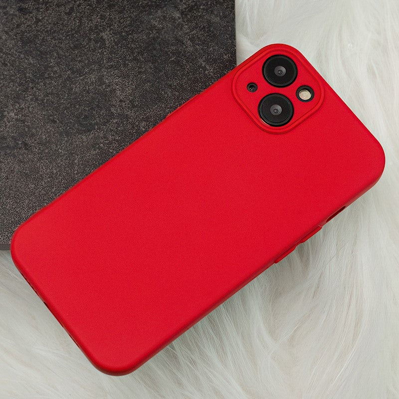 Luxury Silicon case for IPhone 14 (Red)