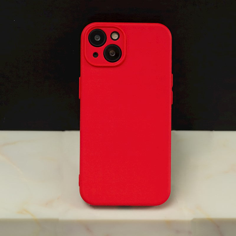 Luxury Silicon case for IPhone 14 Plus (Red)