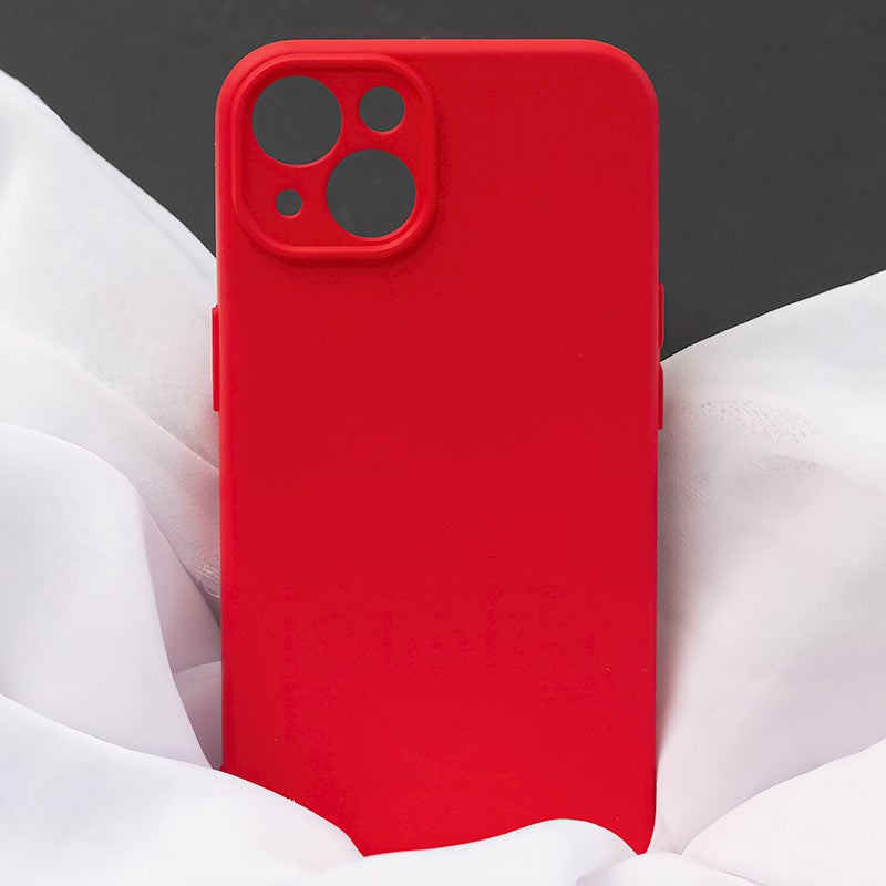 Luxury Silicon case for IPhone 14 (Red)