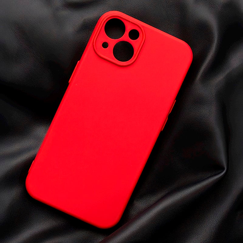 Luxury Silicon case for IPhone 14 Plus (Red)