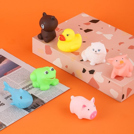 Set Of 6 Pcs Sounds Pinching Call Cartoon New Born Intellectual Development Water Toy
