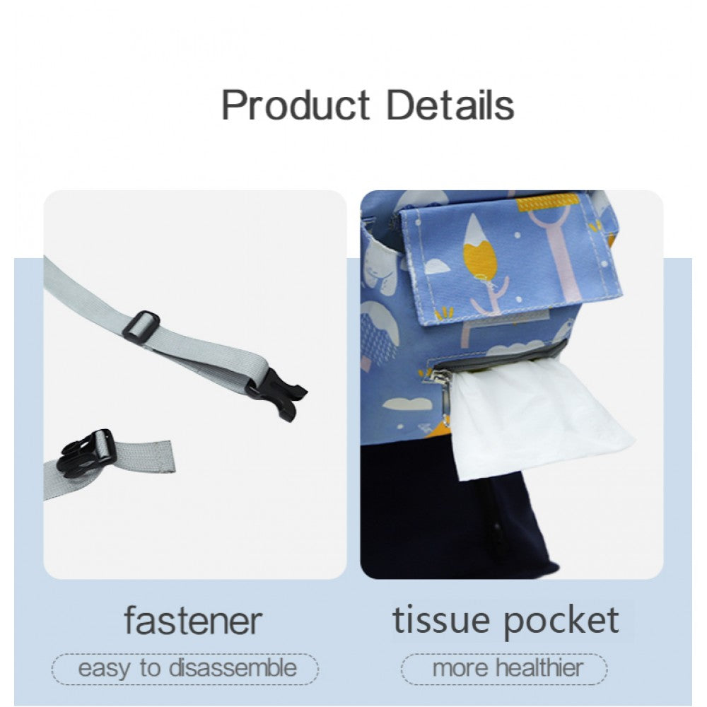 Diaper Backpack - Ducks Printed Maternity Multi Functional Backpacks Large Capacity New Born Mommy Travel Bag - Light Green - Shop N Save