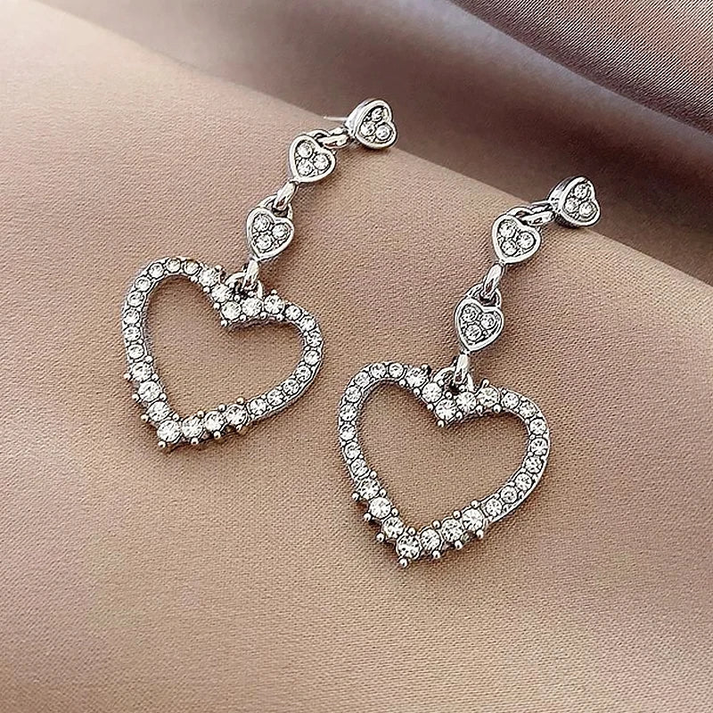 Korean Love Tassel Earrings: Silvery Fashion for Party Gift - Shop N Save