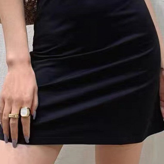 Floral Slim Dress - Printed V-Neck Cross Slim Sleeveless Cute Backless Patry Black Mini Women Dresses - Black