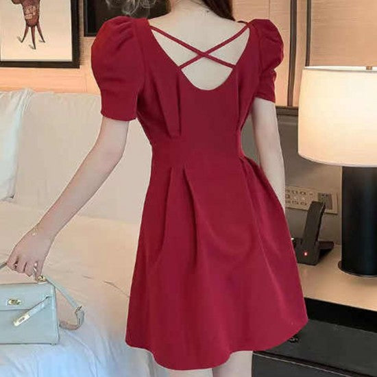 Floral Maxi Dress Women - Beach Chiffon Floral Dress Casual Women V-Neck Short Sleeve Party Maxi Dress - White