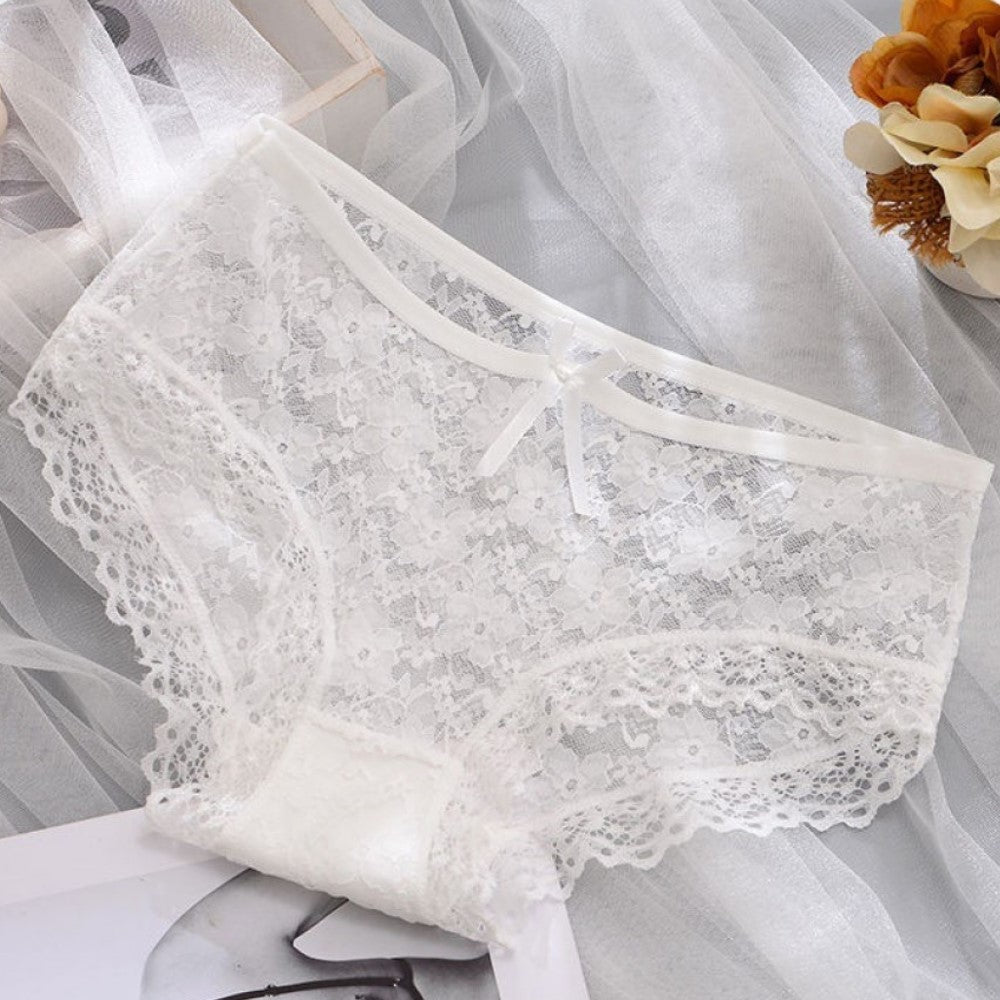 Women Lace Underwear Panties Cotton Comfort - White - Shop N Save