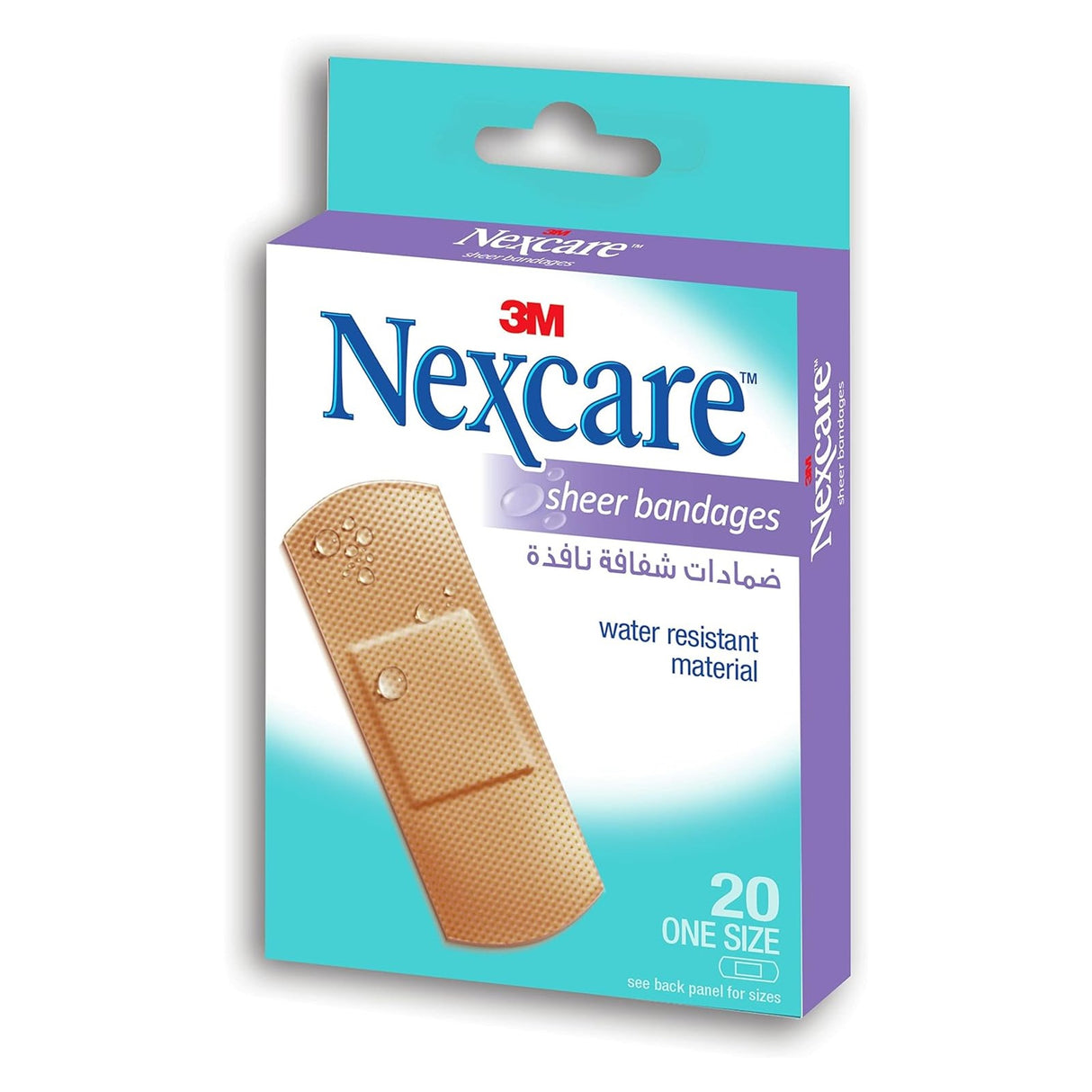656-20 Nexcare Sheer Bandages, 72x25mm, 20/Box