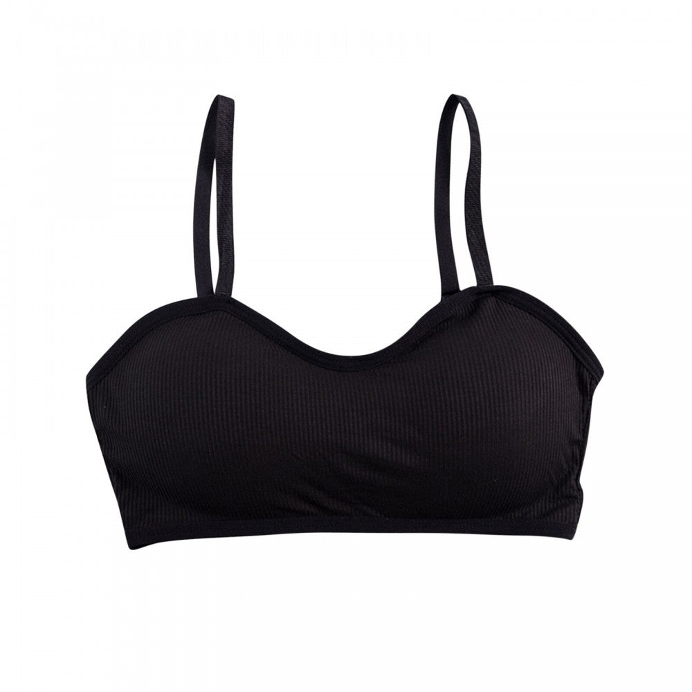 Woman Seamless Bras Vest Thread Beautiful - Black - Shop N Save