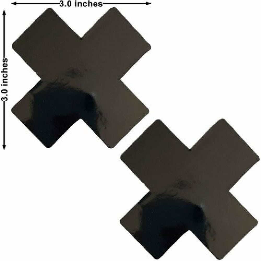 Cross Border Spot Black Ultra Thin Unisex Nipple Stickers Cover Cross Black - Shop N Save
