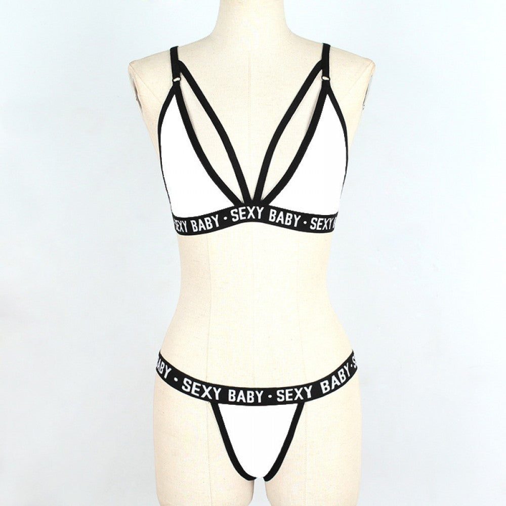 V Neck Bikini Set Beachwear For Women - White - Shop N Save