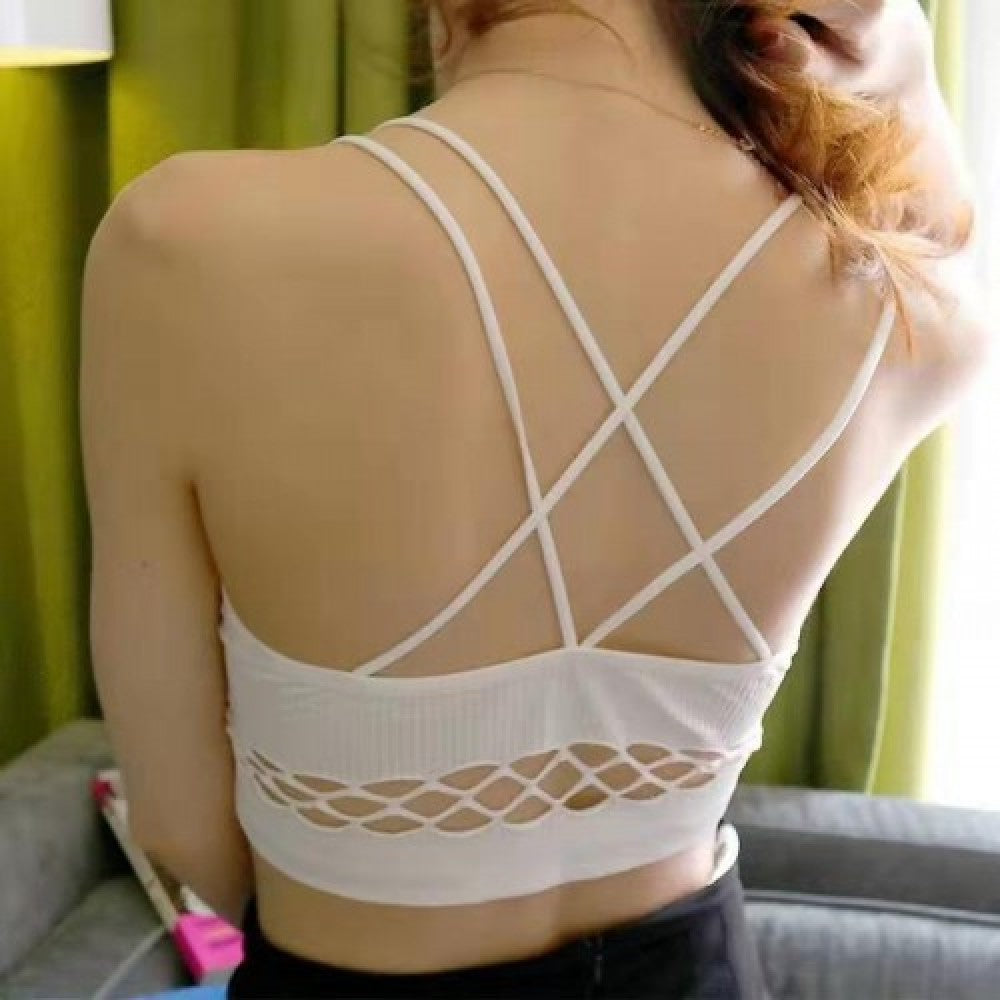 Sports Cross Beauty Bra For Women - White - Shop N Save