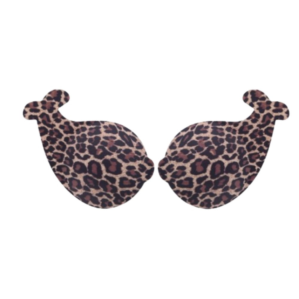 Silicone Nipple Cover Push Up Strapless Bra - Leopard - Shop N Save