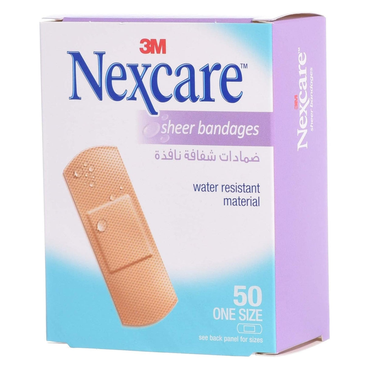 656-50 Nexcare Sheer Bandages, 72x25mm, 50/Box