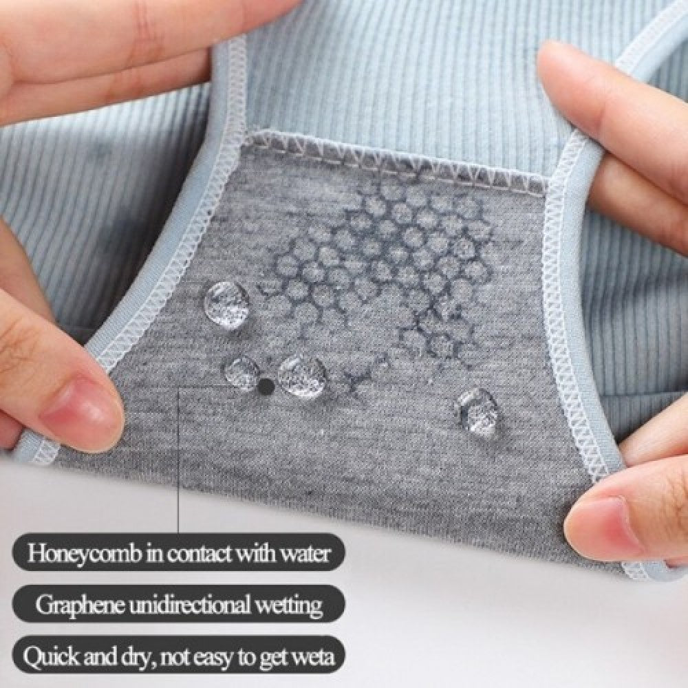 Women Simple Comfortable Panties Underwear Mid Waist White - Shop N Save