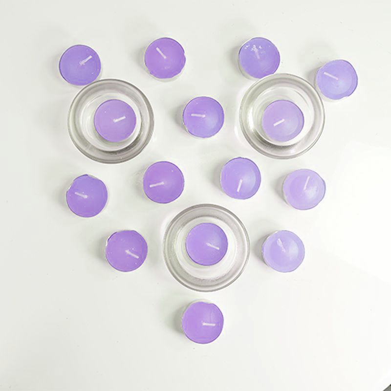 Love Life Scented Candle 3Pc Stand + 15Pcs Candle Set 4.5X23.5X8 cm (Lavender).