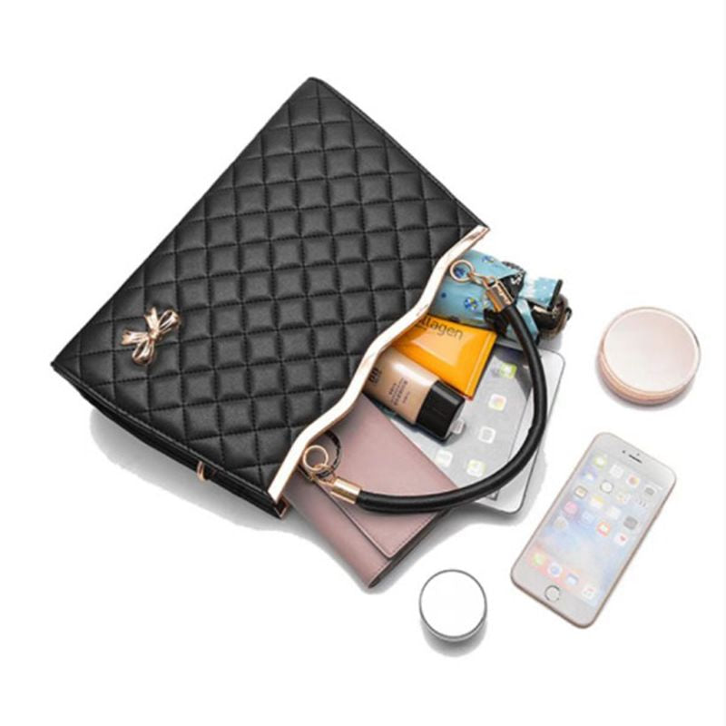 Elegant Black Geometric Handbag: Stylish, High Quality, Versatile Chic - Shop N Save