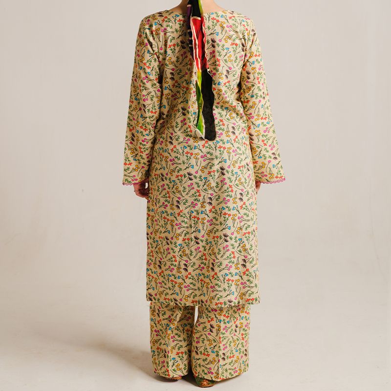 2 Piece Digital Print Kurti Salwar Set - Pure Cotton Collection Stylish Light Weight Cotton Fabric Suit Top Bottom Salwar Kameez Indian Pakistani Printed Suit For Casual Outdoor Dress - Multicolor - Shop N Save