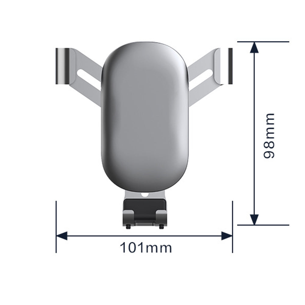 Air Vent Car Phone Holder - Round Shape Strong Grip Air Outlets Ball Head Car Mount Bracket Mobile Holder For All Type Of Car - Black