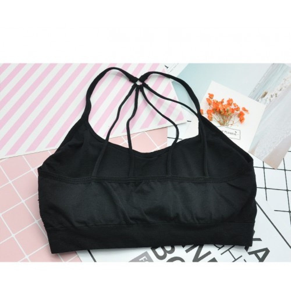 Sports Gym Bra Cross Fashion Beauty For Women Black - Shop N Save