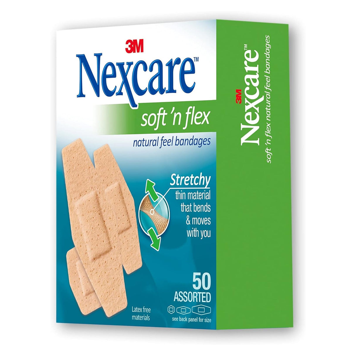 Nexcare™ SF-50D Soft 'n' Flex Comfort Bandages, Assorted, 50/box