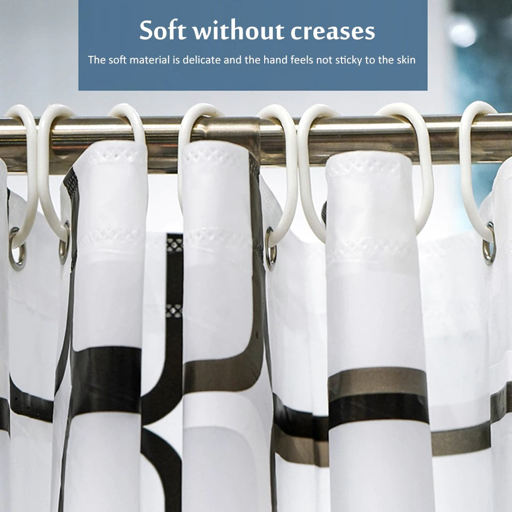 Bathroom shower partition hanging curtain 180 x 180 CM - White