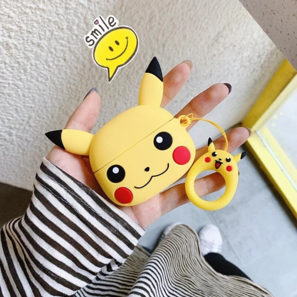 Cartoon 3D Earphone Case For Airpods 1 2 Silicone Cover Pikachu
