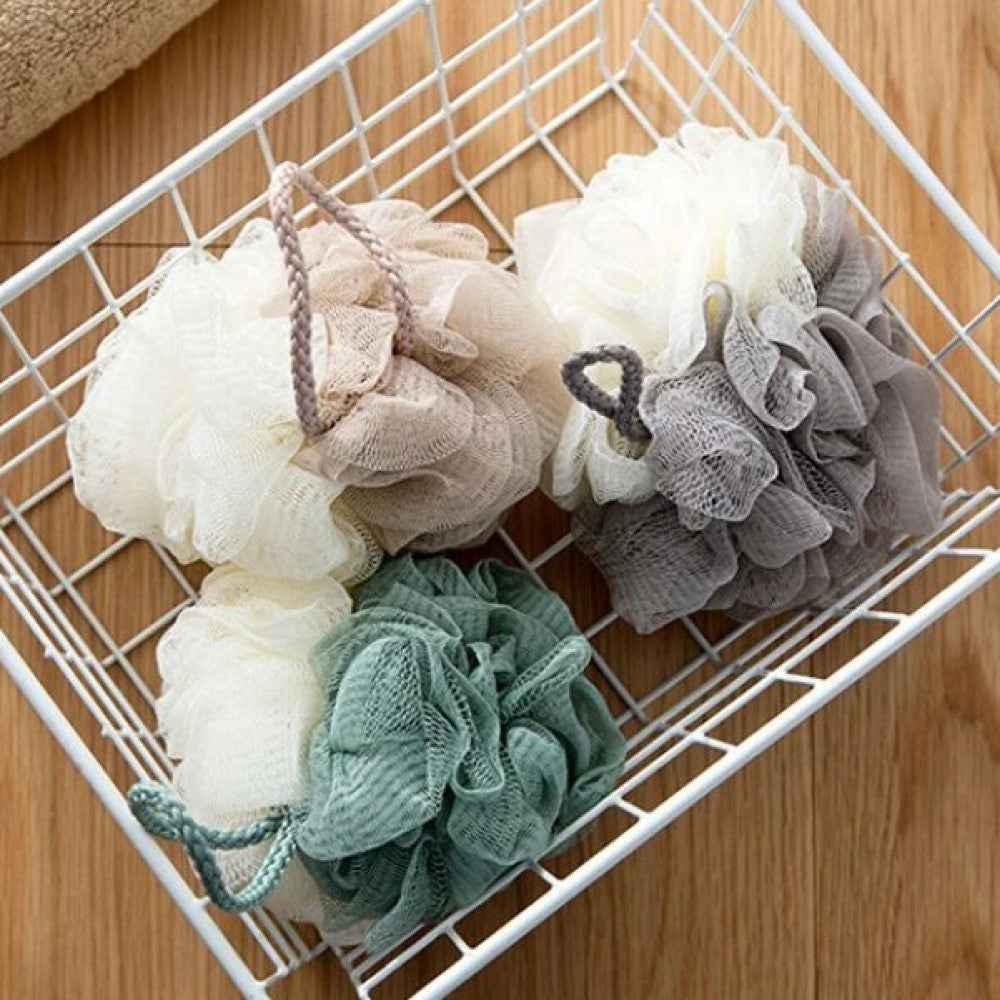 Soft Two Color Body Massage Wash Bath Sponge - Green White