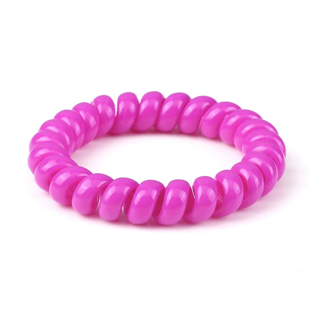 High Quality Telephone Line Hair Tie Light Purple