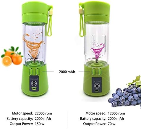 Portable USB Juicer: Rechargeable Blender for On-the-Go Mixing - 380ml - Shop N Save