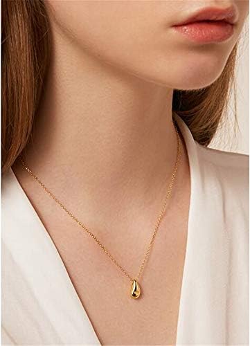 Dainty Teardrop Necklace: Sterling Silver, Minimalist Fashion, Adjustable Chain - Shop N Save