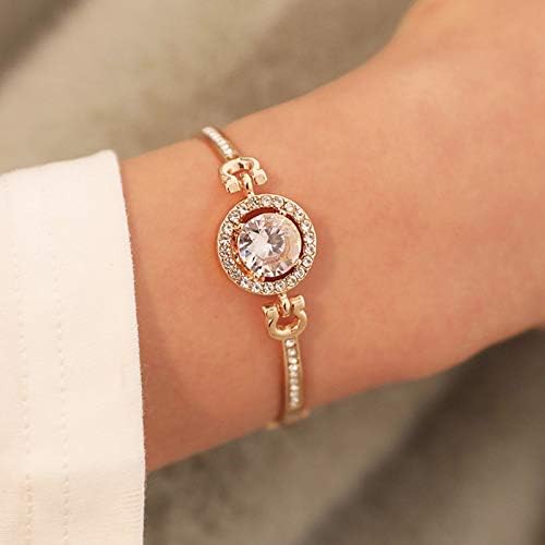 DEVE LUCKY Rhinestone Bracelet: Multi-Layer Fashion, Zircon Charm - Shop N Save