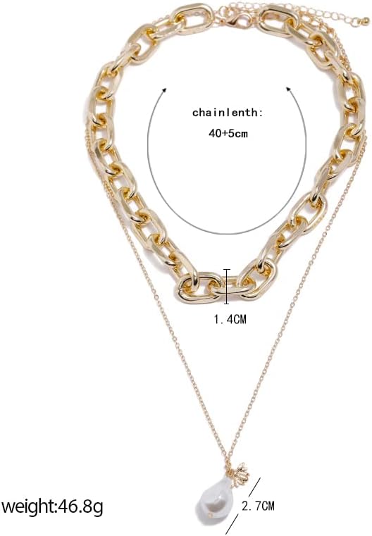 Punk Multi-Layered Pearl Necklace: Edgy Statement Pendant Jewelry