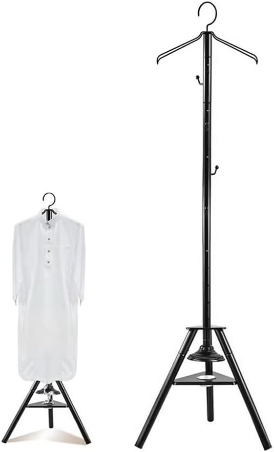 Collins - Metal Clothes Stand with Bakhoor Holder – Adjustable Dress Hanger with 3 Hooks, Durable Metal Construction, and Integrated Incense Burner Cup for Fragrance Infusion