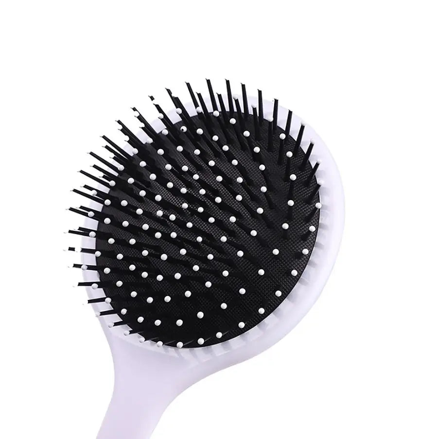 Round Flower Beautiful Comb: Gentle Detangling, White & Blue - Shop N Save