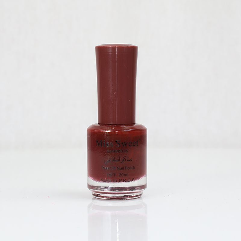 Miss Sweet Cosmetic Peel Off Nail Polish - Dark Chocolate Brown (47)