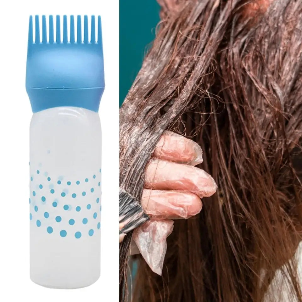 Toothed Shampoo Bottle: 120ml, Leak-Proof, Dyeing Accessory